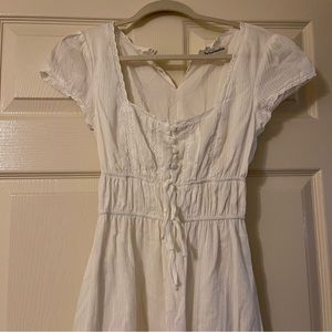 white reformation midi dress